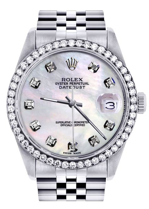 ' rolex datejust mother of pearl dial|rolex 36mm datejust with diamonds.